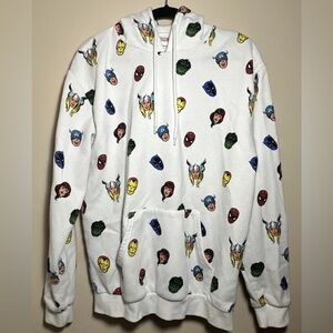 Marvel Avengers Mens Hoodie M Thor Ironman Hulk Black Panther Spiderman